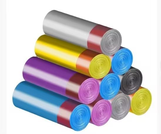 Disposable Durable Trash Bags, 4 Gallon Capacity, 45x50cm, Small to Medium Size, for Office Kitchen Bathroom, Drawstring (150)