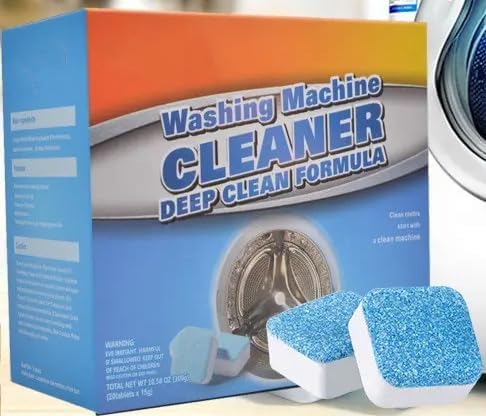 Ultimate Washing Machine Cleaner Tablets 12 Pack Deep Descaler Powerhouse Obliterates Odors, Grime & Buildup Front & Top Load Washers (Including HE) Fresh Laundry Smell American Owned Small Business