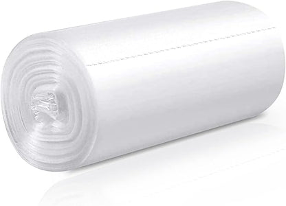 WAIKAS 10 Gallon Trash Bag, 30 Count, Medium Garbage Bags, No Flaps/Ties, 60x71cm,11.2g/pcs, Unscented, White