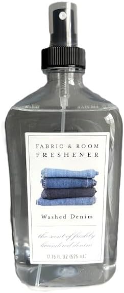Fabric and Room Freshener Spray, Washed Denim Scent, Fresh Clean Fragrance, 17.75 Fl Oz