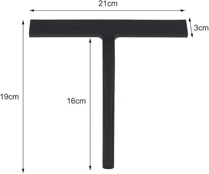 All Purpose Shower Squeegee, Professional Window Cleaner Squeegee, Silicone Squeegee for Bathroom, Shower Doors, Mirrors, Tiles and Car Windows, Bathroom Cleaner Tool Black