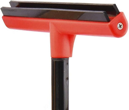 Lilly Brush Mighty Pet Hair Detailer - Carpet Rake & Broom for Pet Hair Removal, Double Rubber Blade, 52" Handle