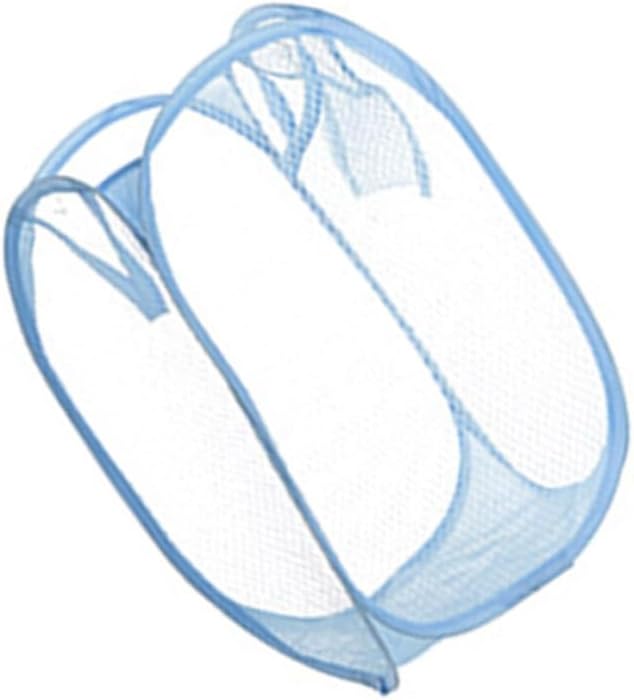 Fine Mesh Laundry Basket with Handles Nylon Dirty Clothes Storage Bin for Bedroom Dorm Bathroom Use Lightweight and Portable Organizer for Shoes and Blankets Random Random Color