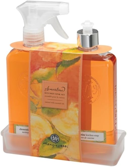Mangiacotti Kitchen and Bath Surface Cleaner Plant-Based Concentrated Liquid Household Cleanser, 14-Ounce, Clementine