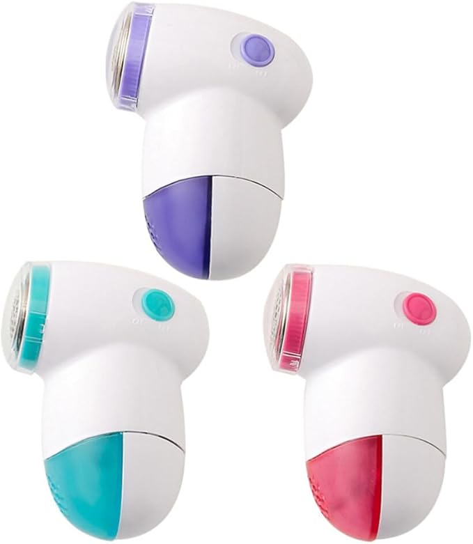 Hemoton Mini Clothes Lint Remover Shaver 3 Pack Portable Fabric Hair Ball Trimmers for Sweaters Jackets Pills Fuzz Removal 3.93X2.95X1.96In