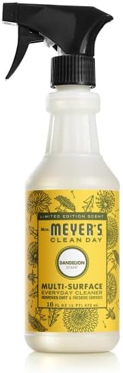 Mrs. MEYER'S CLEAN DAY Multi-Surface Everyday Cleaner, Dandelion Scent, 16 Fl Oz (Pack of 6)