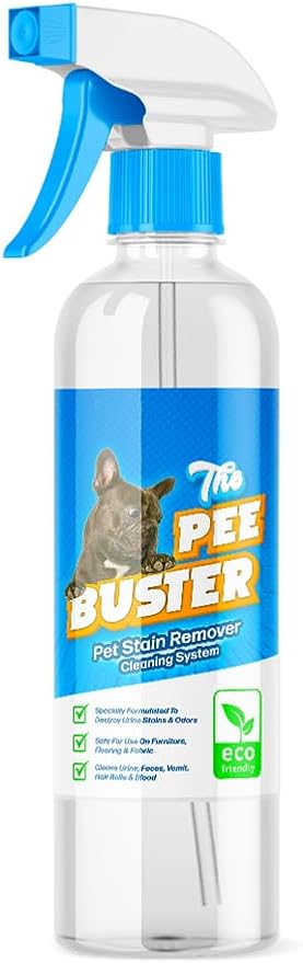 The Pee Buster Pet Stain Remover - Cleaning Spray for Dog and Cat Urine with 5 Cleaning Tablets