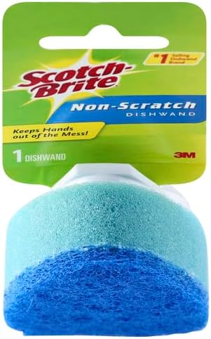 Scotch-Brite Non-Scratch Dishwand, Pack of 4 | For Nonstick Cookware | Hands-Free Cleaning | Soap Dispensing