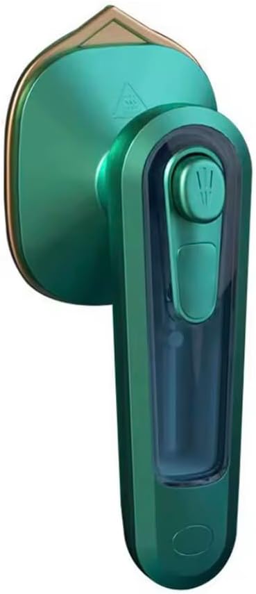 Portable Handheld Garment Steamer, Compact Design with Gold Accent, Forest Green