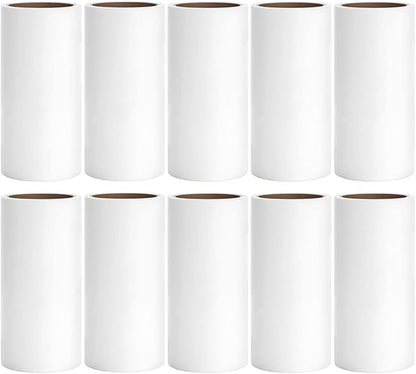 Lint Roller Refills 4 inch Bulk 10 Rolls Total 600 Sheets Extra Sticky Lint Remover Replacement Refills Compatible with Evercare PetLovers Muji IKEA and Others (Inside Dia. 1-1/2 inch)