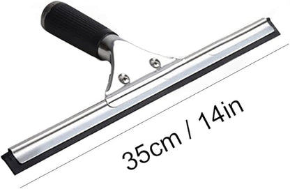 Black 35cm 14in Glass Squeegee for Window Cleaning, All Purpose Home Cleaner Tool for Car Windshield, Mirror, Glass Door (14in/35cm, Black)