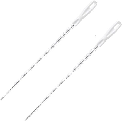 LeosHi Pipe Dredging Brush Bathroom Hair Sewer Sink Cleaning Brush Drain Cleaner Flexible Cleaner Clog Plug Hole Remover Tool (Size : 2PCS White)
