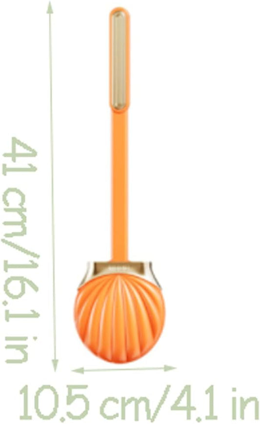 Soft Seashell Shape Toilet Brush with Silicone Bristles Toilet Brush and Holder Creative Toilet Bowl Brush Luxury Bathroom Set Reusable, Green