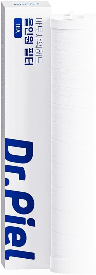 Dr. Piel Skincare Shower Head All-in-One Replacement Filter (1EA) - Removes Chlorine and Impurities, Water Saving, Compatible with Dr.Piel Skincare Filtered Shower Head