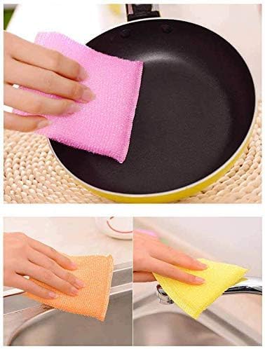 Multi-Purpose Scouring Pads by Scrub-It/Non- Scratch Cleaning for Pots, Pans, Dishes, Utensils & Non-Stick Cookware - Sponge Use for Kitchen, Bathroom (12)