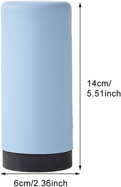 Dish Soap Squeeze Bottle,240ml Silicone Squeezable Refillable Dish Detergent Dispenser,Leakproof Kitchen Dishwashing Liquid Bottle,for Hand Soap,Shampoo,Conditioner,Lotions(Blue)
