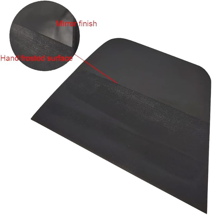 Professional TPU Rubber Squeegee for Vinyl Wraps, Car Window Glass Tinting PPF Coating Film Installation, Tint Squeegee Water Blade Scraper for Paint Protection Film (Black)