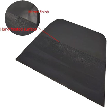 Professional TPU Rubber Squeegee for Vinyl Wraps, Car Window Glass Tinting PPF Coating Film Installation, Tint Squeegee Water Blade Scraper for Paint Protection Film (Black)