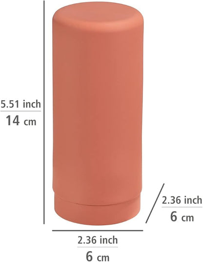 WENKO Easy Squeeze Dish Soap Dispenser for Kitchen Sink, Squeeze Bottle for Washing Up Liquid and Hand Soap, Round refillable Plastic Bottles, Easy to Fill and to use, 8.5 oz, Brick red