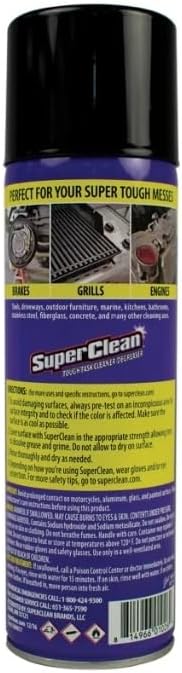 Super Clean Citrus Scent Cleaner and Degreaser Spray 17 oz Bundle with Microfiber Cloth - Heavy Duty Degreaser for Kitchen, Oil, Grime, and Dirt Removal - (2 Items)