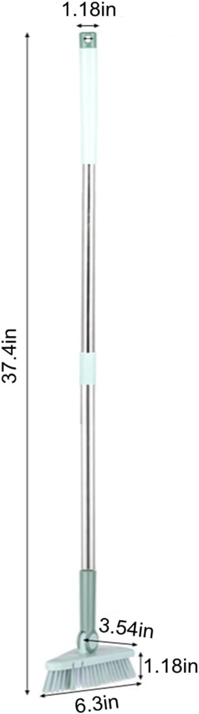 Cleaning Brush with Long Handle Floor Scrubbers for Tub Tile Cleaning Supplies Scrub Brush for Bathroom Bathtub Toilet Floor Kitchen Apartment Essentials forfor Women Men (Green)