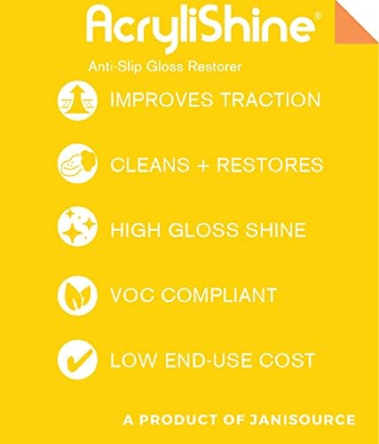 AcryliShine Floor Finish Wax Gloss Restorer & Cleaner - Case of 4 Gallons…