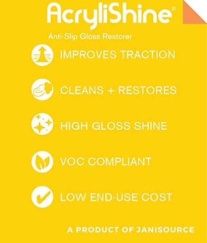 AcryliShine Floor Finish Wax Gloss Restorer and Cleaner- 1 Gallon…