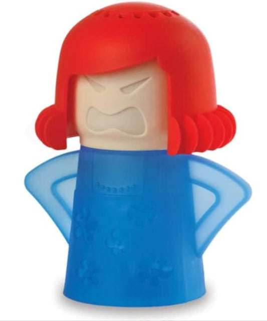 HORNO Angry Mama Microwave Oven Steam Cleaner and Disinfects With Vinegar and Water for Kitchens (Blue)
