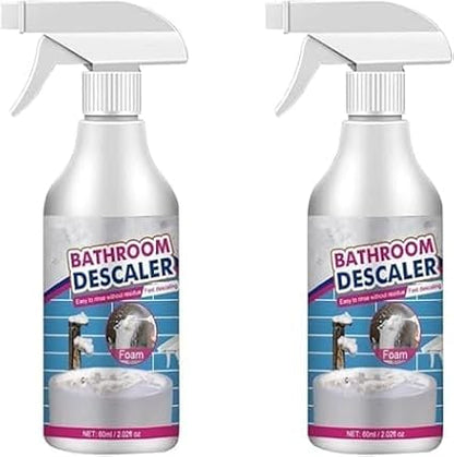 Bathroom Descaler Foam Cleaner,Multipurpose Bathroom Foam Cleaner Stubborn Stains Cleaner, Bathrooms Descaler Cleaner Spray, All Purpose Rinse Cleaning Foam for Bathrooms (2)