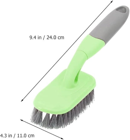 Cabilock Floor Scrub Brush with Long Handle, Hard Bristle Tile and Bathtub Cleaner for Deep Bathroom, Kitchen, and Carpet Cleaning, Yellow Plastic Shower and Toilet Scrubber