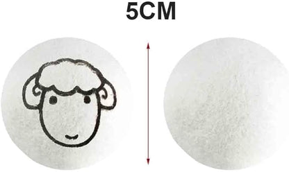Wool Dryer Balls, White, Anti-Static Laundry Balls for Clothes Drying, 2 Pack