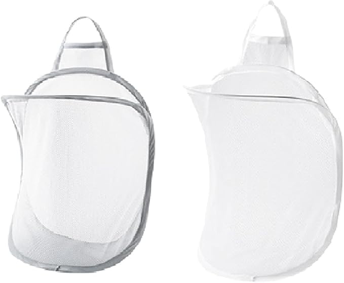 Foldable Storage Laundry Basket Organizer Dirty Clothes Mesh Bag Wall-Mounted Bathroom Clothes Hanging Baskets Bucket