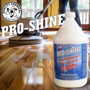 Quality Chemical Pro Shine High Solids Commercial Wet-Look Floor Finish Wax - High Shine Floor Cleaner, Future Floor Wax - Floor Wax for VCT Tile Floors, Polish & Restorer - 640 oz (Pack of 1)