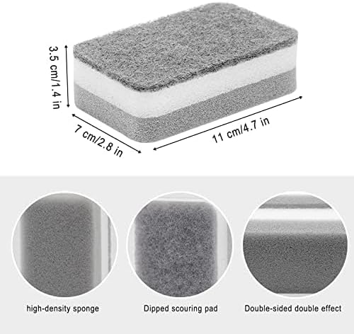 Sponge Individually Wrapped, Kitchen Dishwashing Sponges Bulk, Non Scratch Dishes Scouring Pad, Odor-Free Cleaning Sponge Wipes Scrubber Suitable for Travel Camping Apartments (800 Pack)