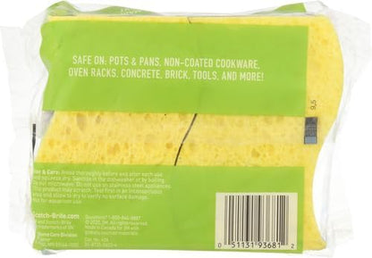 Scotch-Brite Heavy Duty Scrub Sponge, 6 Kitchen Sponges for Tough Messes - Lasts 3X Longer*, Perfect for Cast Iron Skillets & Outdoor Grills, Flexible & Durable Construction (Pack of 6)