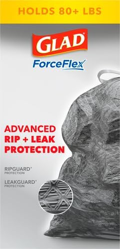 Glad ForceFlex Heavy Duty Large Trash Bags, Hold 80+ lb, 30 Gal, 25 Ct (Package May Vary) (Pack of 2)