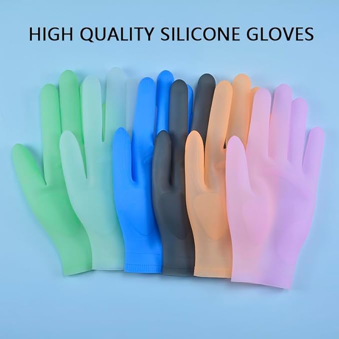 vodvob reusable silicone gloves, finger protectors for epoxy resin casting DIY crafts, household cleaning gloves