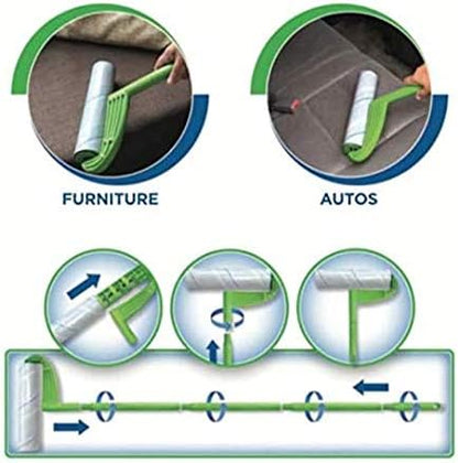 Leo 10-Inch Wide Lint Roller Refills, 6 Rolls with 50 Sheets Each (300 Sheets Total), Extra Sticky for Pet Hair, Carpet & Floor Cleaning