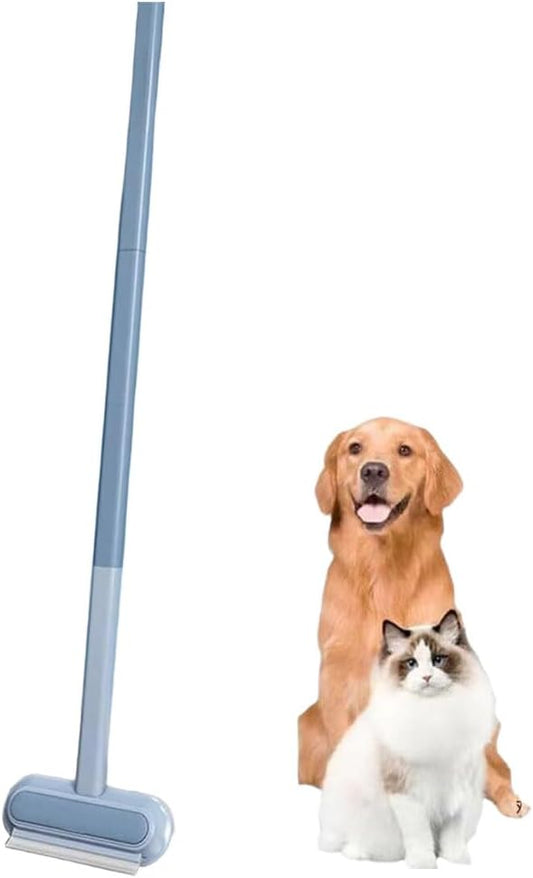 Carpet Rake for Pet Hair Removal Matted Carpet Blackboard Window Screen Cleaning Brush Set, Long Handle Pet Furs Dog Cat Hairs Remover Couch Lint Brush Set, Dog Hair Broom 4 in 1, 24.45" Washable