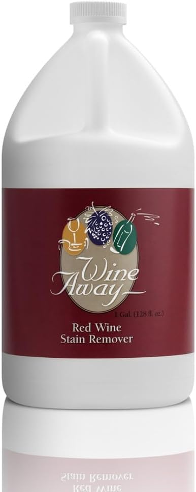 Wine Away Red Wine Stain Remover - Removes Wine Spots - Perfect Fabric Upholstery and Carpet Cleaner Spray Solution - Spray on Stain Wash and Resolve Laundry to Vanish Stain - Citrus Scent - 1 Gallon