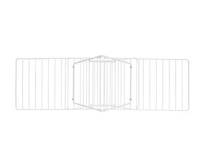 Brabantia HangOn Clothes Drying Rack | 82ft (25m) | White | Large Indoor Clothes Airer Laundry Stand with 2 Fold-Out Wings & Hanger Hooks, Folds Flat | Fits 2 Full Loads