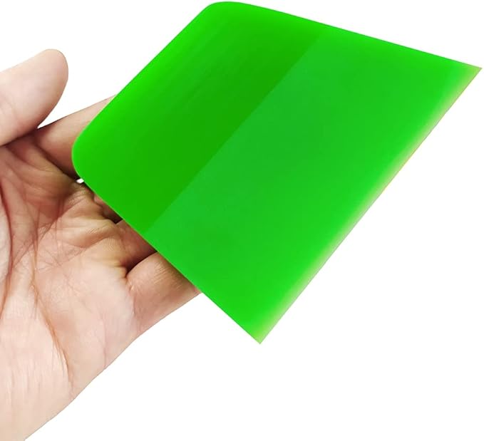 PPF Squeegee Anti-Scratch Soft TPU Vinyl Small Tint Scraper Water Blade for Paint Protection Film,Vinyl Wrap/Window Tint Tools, Mirror/Window/Household Cleaning (Green)