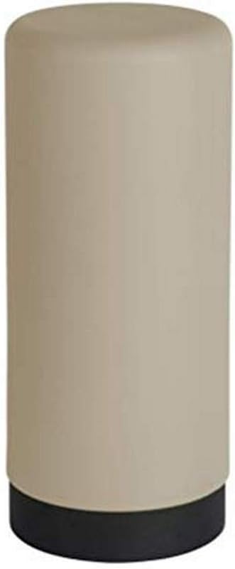 WENKO Easy Squeeze Dish Soap Dispenser for Kitchen Sink, Squeeze Bottle for Liquid and Hand Lotion, Round Refillable Plastic Bottles, Easy to Fill and to use, 8.5 oz, Taupe