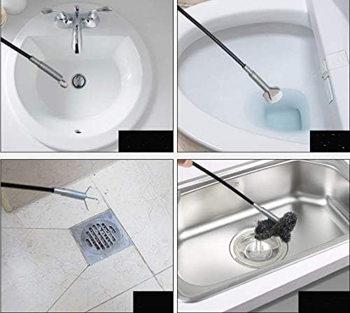 63 Inch Drain Pipe Cleaner,Drain Auger Hair Catcher, Sink Dredge Drain Clog Remover Cleaning Tools for Kitchen Bathroom Tub Toilet Washbasin Clogged Drains Dredge Pipe