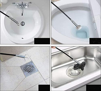 63 Inch Drain Pipe Cleaner,Drain Auger Hair Catcher, Sink Dredge Drain Clog Remover Cleaning Tools for Kitchen Bathroom Tub Toilet Washbasin Clogged Drains Dredge Pipe