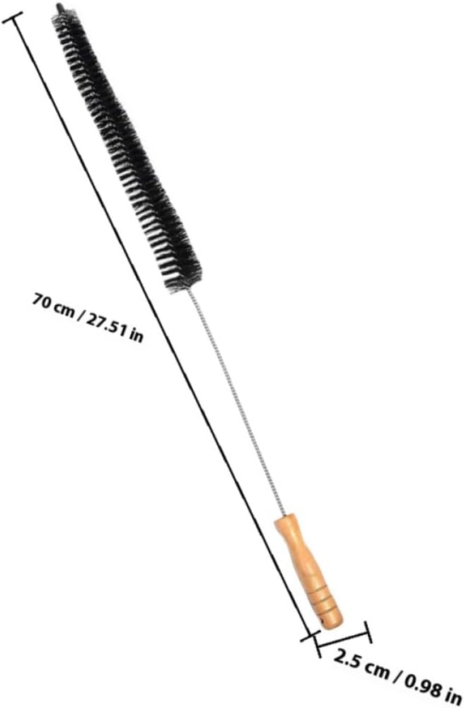 PRETYZOOM Washing Machine Cleaning Brush with Long Wooden Handle 2pcs Dryer Vent Cleaner Brush for Home Laundry Tub and Duct Cleaning