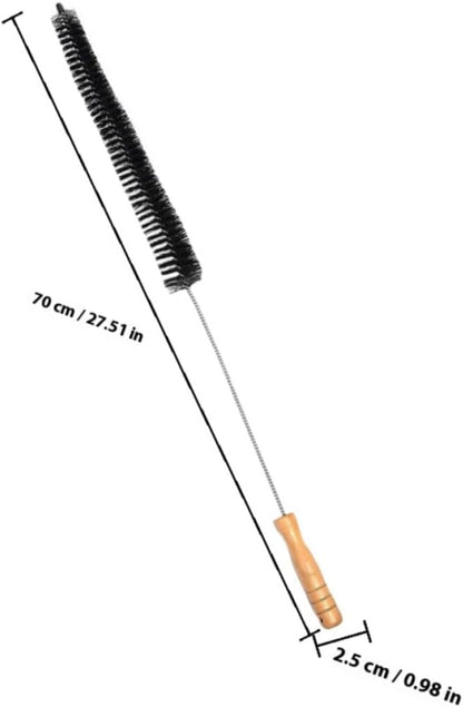 PRETYZOOM Washing Machine Cleaning Brush with Long Wooden Handle 2pcs Dryer Vent Cleaner Brush for Home Laundry Tub and Duct Cleaning