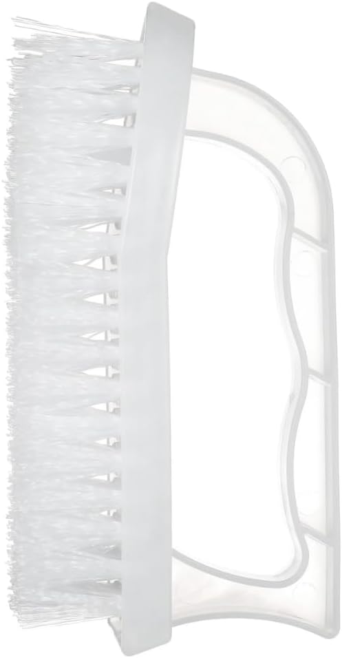 Iron Handle Multi-Purpose Cleaning Scrub Brush – Durable White Plastic Bristles, Comfortable Grip, Lightweight Household Tool for Kitchen, Bathroom, and More