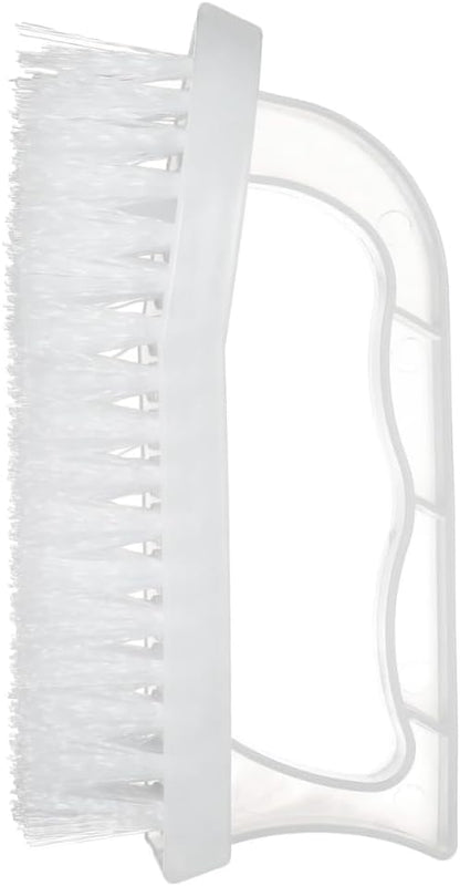 Iron Handle Multi-Purpose Cleaning Scrub Brush – Durable White Plastic Bristles, Comfortable Grip, Lightweight Household Tool for Kitchen, Bathroom, and More