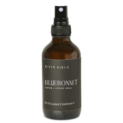 River Birch Bluebonnet Scented Linen and Room Spray | Home Fragrance | 4 oz Glass Amber Bottle | Luxury Signature Scent | Handmade in Texas